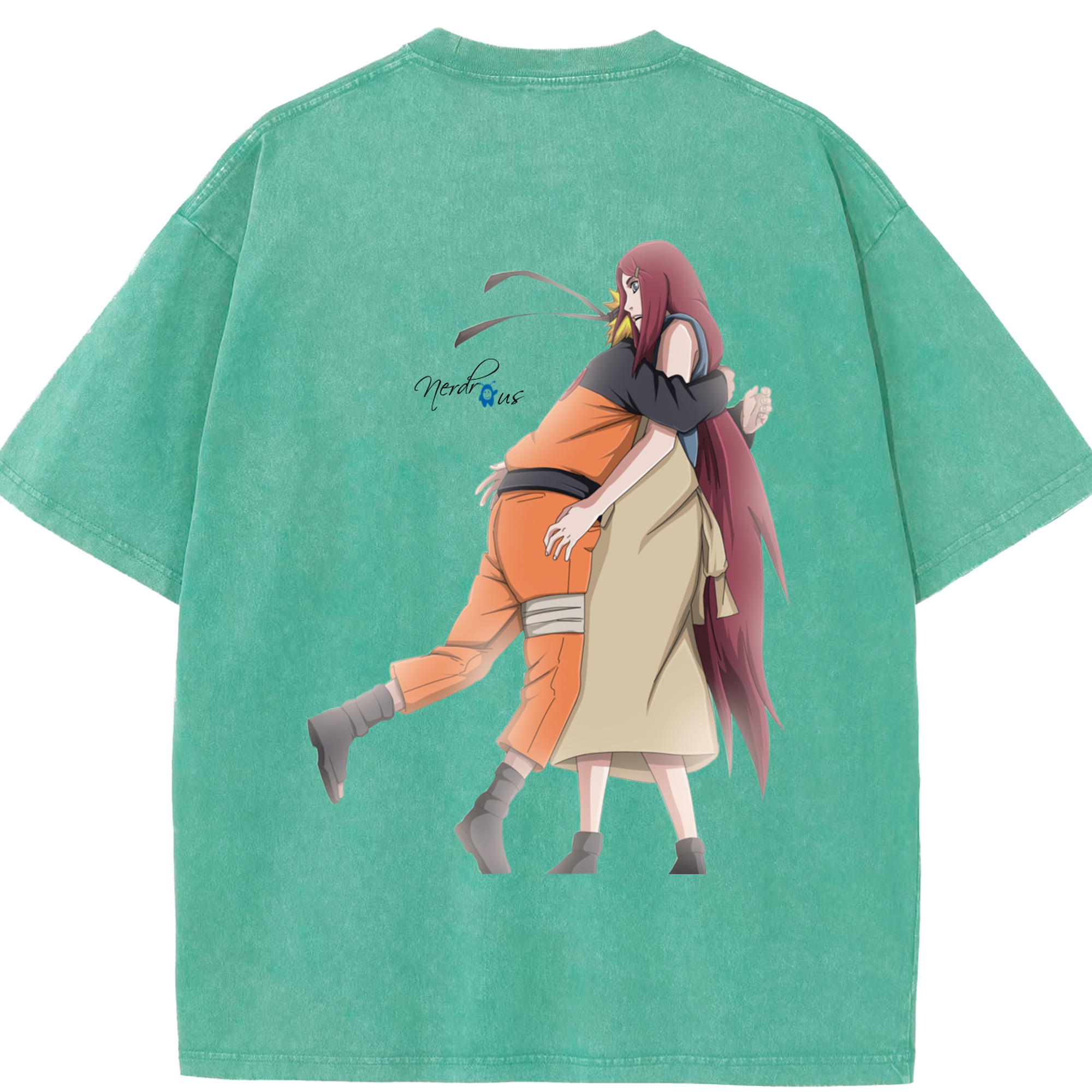 （画像用） NARUTO -ナルト- うずまき ナルト Uzumaki Naruto 綿100% ヴィンテージ風 半袖Tシャツ（背面プリント）